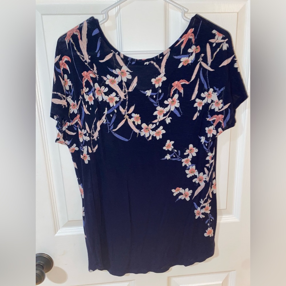 Pink & Blue Flower Top - Picture 2 of 2